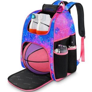 Basketball Bag with Ball Holder & Shoe Compartment, Water Resistant Sports Bags